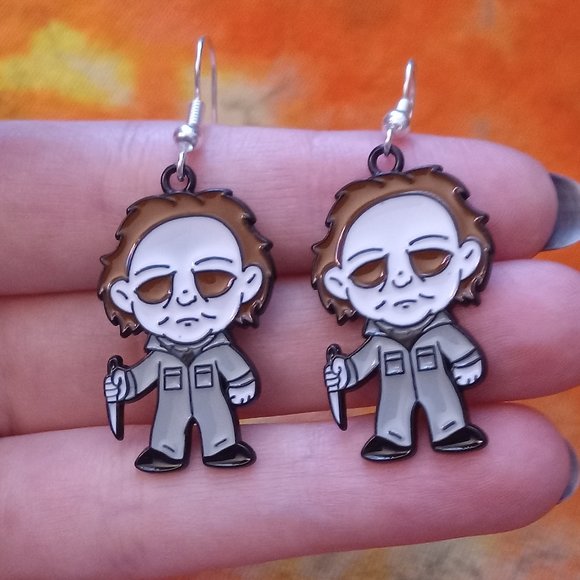 Handmade HALLOWEEN MICHAEL MYERS Earrings - Picture 5 of 6